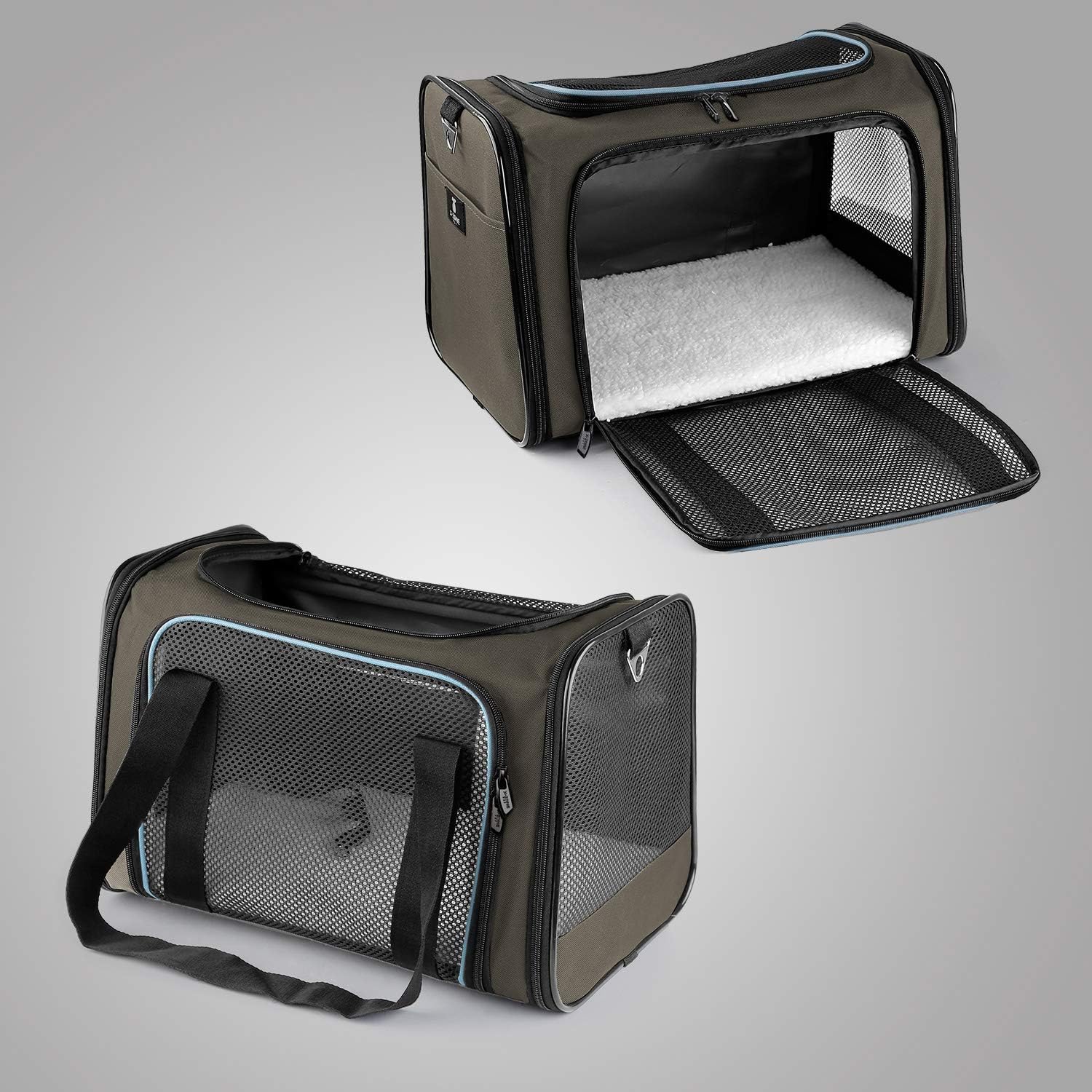 X-ZONE PET Airline Approved Pet Carriers, Soft Sided Collapsible Pet Travel Carrier for Medium Puppy and Cats : Pet Supplies