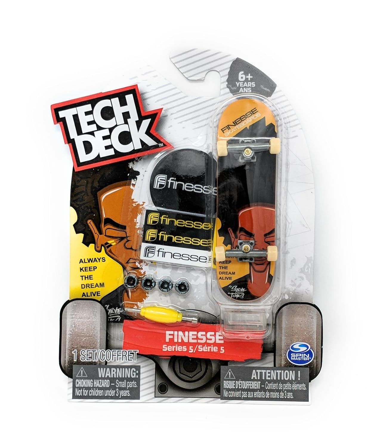 Tech Deck FINESSE SKATEBOARDS Series 5 Steve James Fingerboard Mini Toy