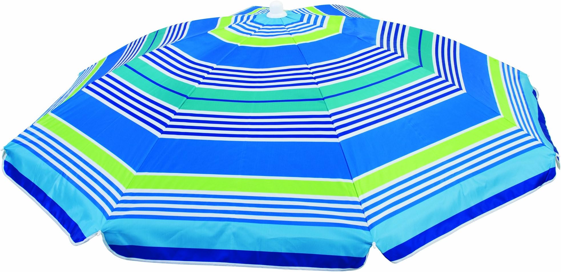 Rio Beach Deluxe Sunshade Umbrella, Blue Stripe