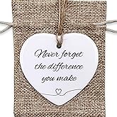 Thank You Gifts for Women Men - Never Forget The Difference You Make Ceramic Ornament Keepsake Appreciation, Retirement Gifts for Women Men, Farewell, Goodbye, Leaving Ideas for Coworker, Boss