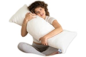 Pharmedoc Body Pillow, Pregnancy Pillows, Side Sleeper Pillow, Long, Memory Foam Pillow, Air White