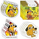 GRITKULTURE This is Fine Morale Meme Sticker Assorted 16 Pack for Cars, Trucks, Windows, Scrapbooking, Laptop in Support of M