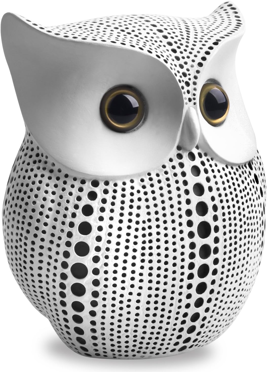 Owl Statue Decor (White) Small Crafted Buho Figurines for Home Decor Accents, Living Room Bedroom Office Decoration, Buhos Bookself TV Stand Decor - Animal Sculptures Collection BFF for Owls Lovers: Furniture & Decor