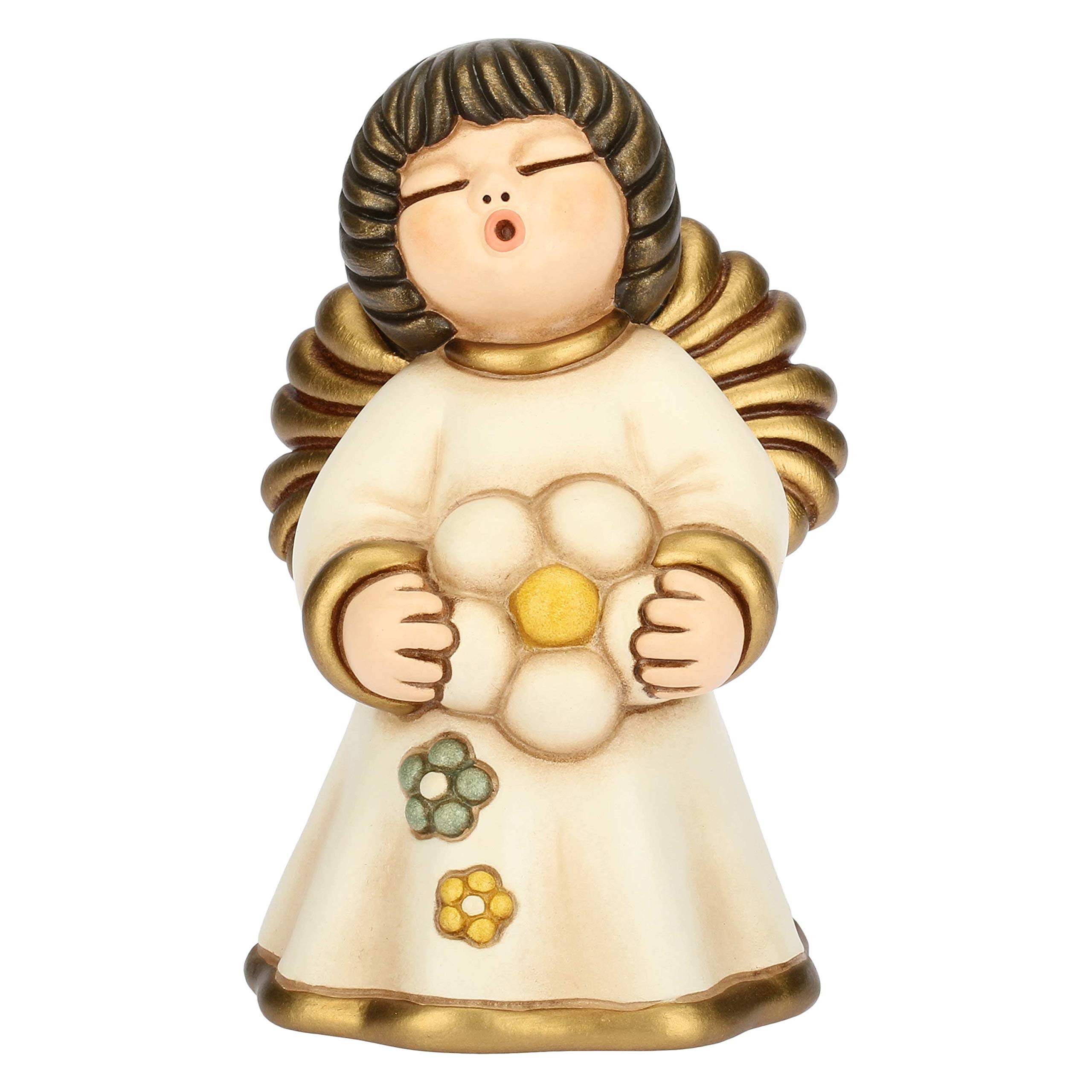 THUN - Angel of Friendship with Flower - Small Size - Ceramic - 11.5 cm h