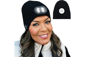 HEAD LIGHTZ® Rechargeable LED Beanie Hat – Hands-Free Lighted Cap for Running, Walking & Camping – As Seen on Oprah’s Favorite Things – Machine Washable, Unisex