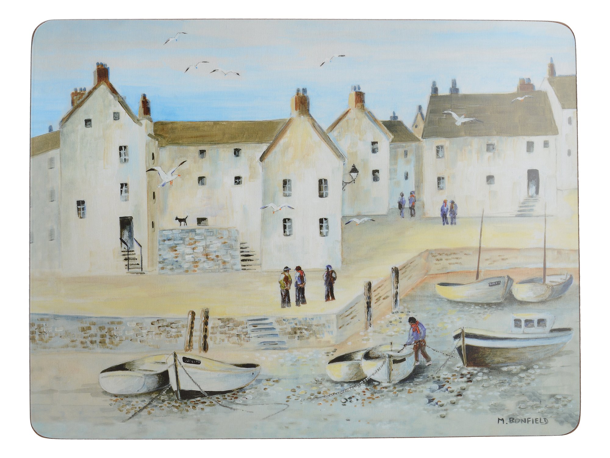 Creative Tops “Cornish Harbour” 4-Piece Set of Cork Backed Placemats, 30 x 22.8 cm (12" x 9") — image 1
