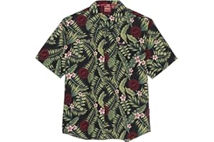 Indian Motorcycle Men's Tropical Print Shirt, Green
