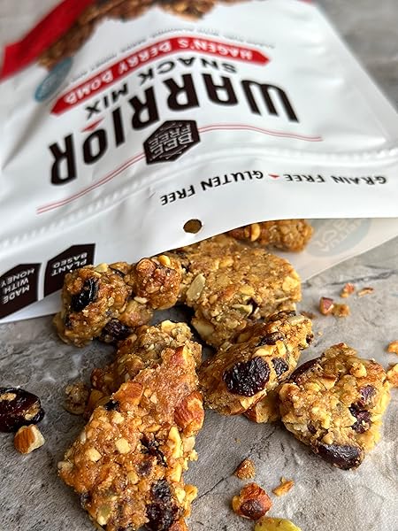 BEEFREE WARRIOR MIX GLUTEN FREE GRANOLA – SOFT CHUNKY GRANOLA BITES | PALEO GRANOLA, LOW CARB, GRAIN FREE, PRESERVATIVE FREE, OAT FREE | GRANOLA FOR YOGURT, LOW CALORIE SNACKS | HAGEN’S BERRY BOMB, ONE 9 OUNCE BAG