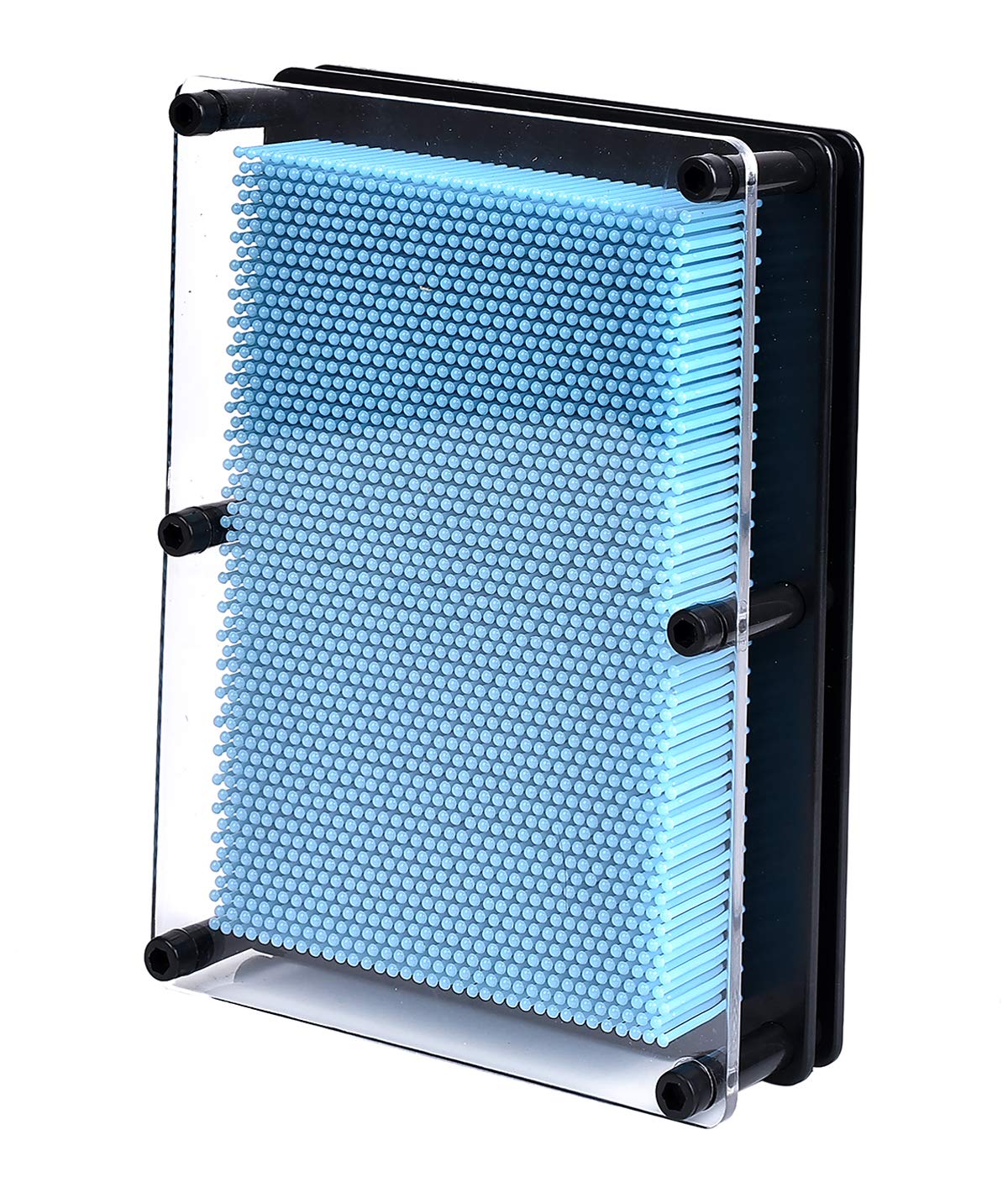 MICKYU Classic Pin Art Board Game 3D Large Size Desk Toy Sculpture for Children Adults 6 x 8 inches,Blue