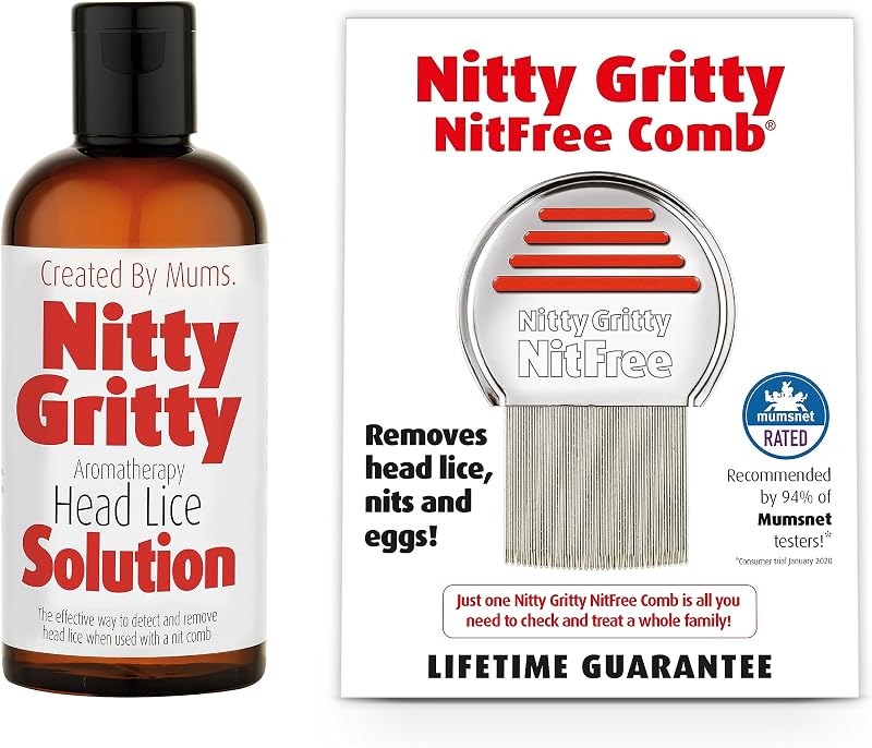 Nitty Gritty Combination Head Lice Kit - NitFree Comb for Families