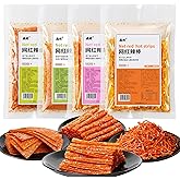 4 Pack Latiao Spicy Strips Chinese Snacks, Spicy Snacks Latio Spicy Strips 70g/2.46 Ounces per Pack, 4 Combinations Packed (Medium Spicy)