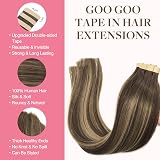 GOO GOO Tape In Hair Extensions 20inch 100g 40pcs 4/26/4 Chocolate Brown to view 2