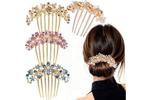 4 pieces Crystal Rhinestone Hair Comb,Bridal Hair Comb,Rhinestone Hair Piece Party Headress for Bride Bridesmaid,Suitable for