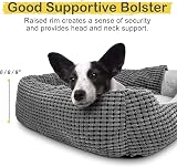 JOEJOY Rectangle Dog Bed Hooded Cave Cushion Large Pet Bed 76x61x23 cm view 3