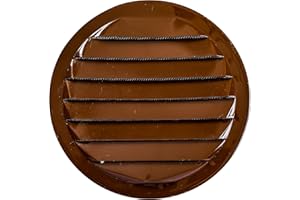 Maurice Franklin Louver-6" Round Brown Aluminum Louver with Insect Screen (Priced Per Bag of 2). Item #6" RLB-100