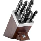 Zwilling 36133-000-0 7-piece Self-sharpening Knife Block Set, Wooden Block, Knife and Scissors made of Special Stainless Steel/Plastic Handle, Gourmet