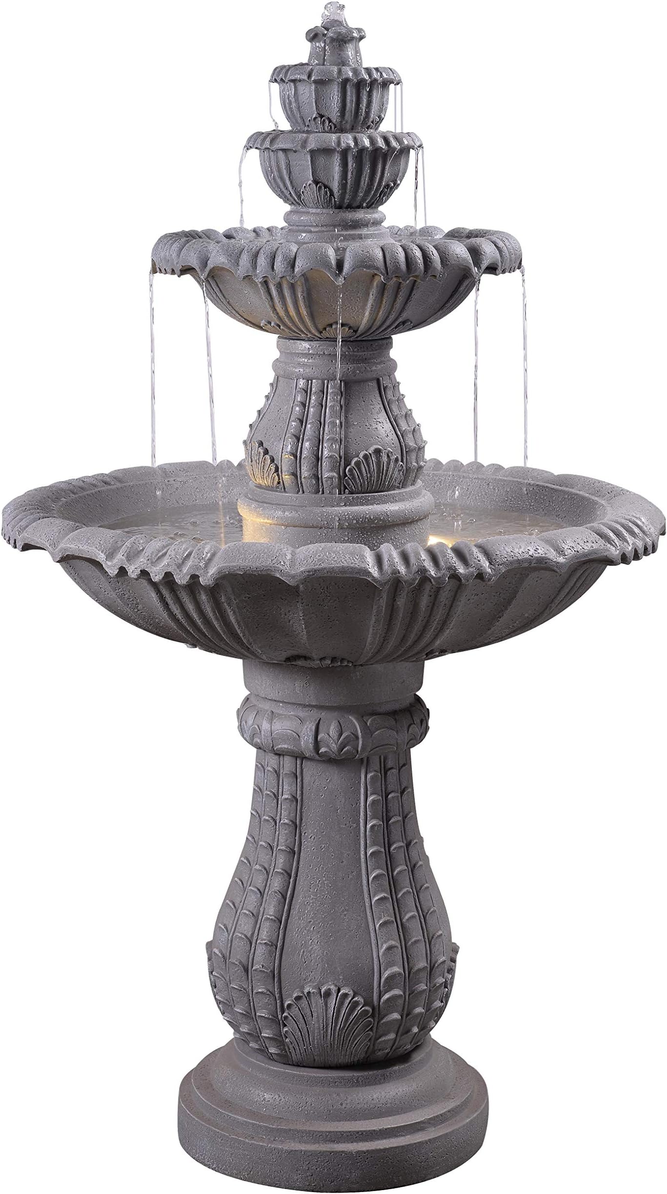 Kenroy Home 51022CON Florentine Fountains, 56"H, Concrete Finish