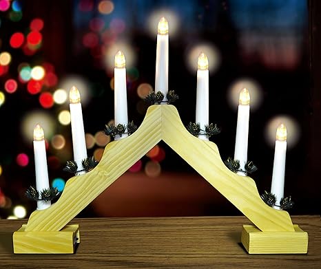 Christmas Wooden Candle Bridge with 