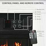 YITAHOME White Electric Fireplace Suite 39" with 7-Day Remote Control LED Flame view 7