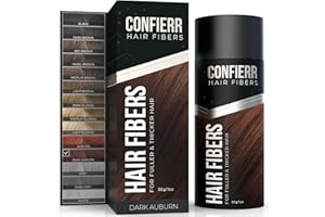 CONFIERR Hair Fibers for Men & Women (30 Grams, Dark Auburn) - Fill In Fine Hair for Instantly Thicker, Fuller Look