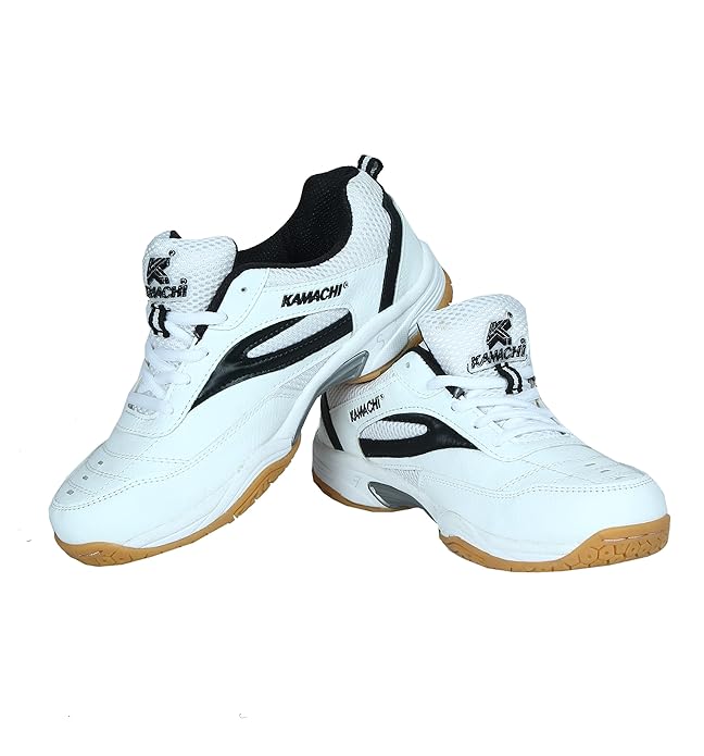 Buy KAMACHI Badminton/Tennis Shoes B2K (Colour White/Black) at Amazon.in