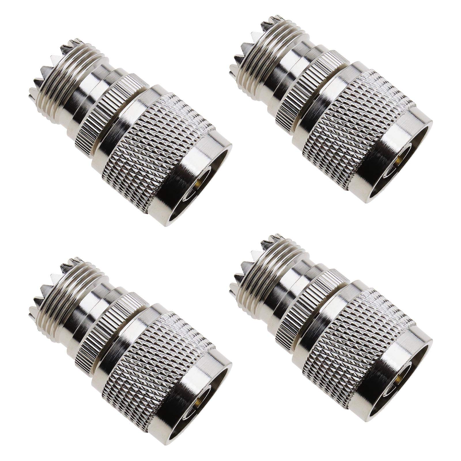 OTOTEC N-Type Male to UHF SO239 Female RF Coaxial Adapter Converter Connector for Antennas Wireless LAN Devices WiFi Radios 4Pcs