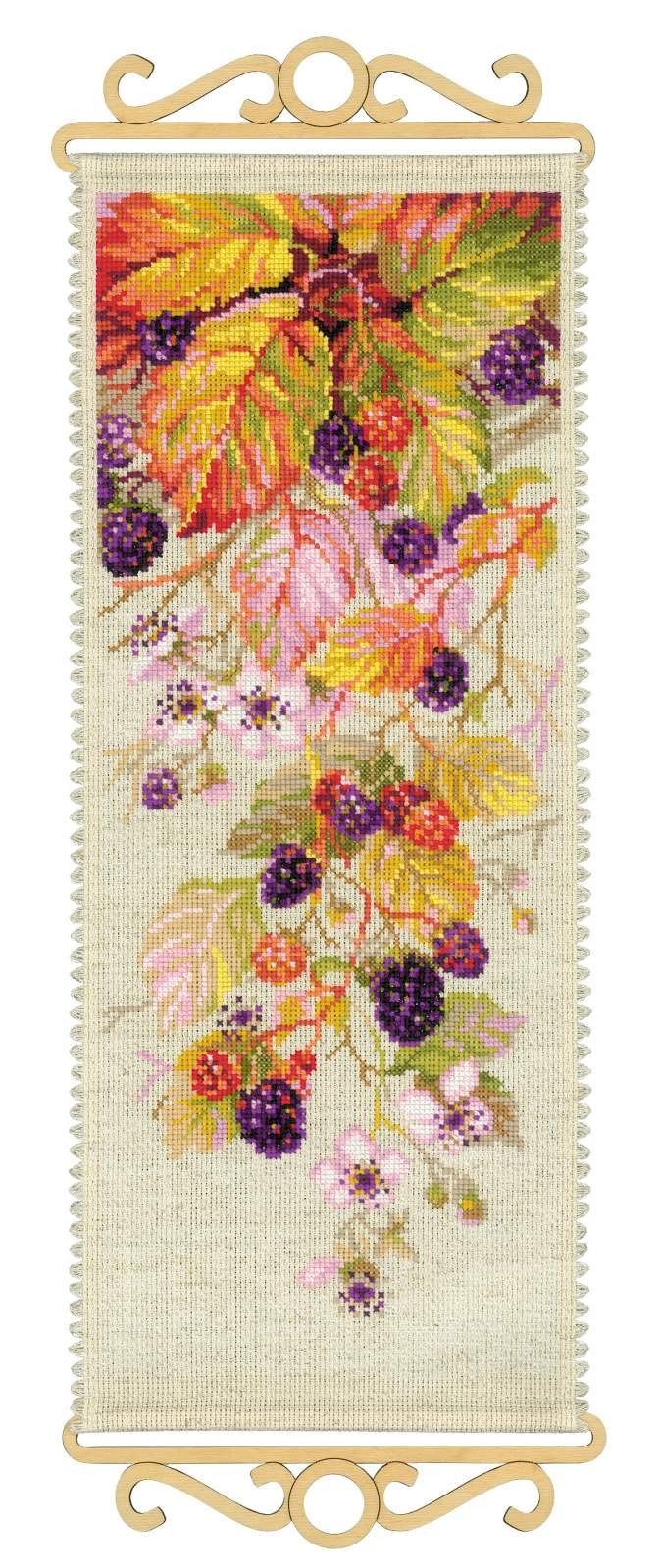 Riolis BlackBerry Banner Counted Cross Stitch