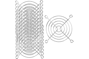 Uxcell a15111200ux1600 Metal PC Computer Fan Grill Finger Guard 80 mm x 80 mm 10Pcs Silver Tone (Pack of 10)