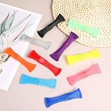 Friusate 10 Pcs Fidget Toys Braided Mesh Tube with Marbles Stress Reliever view 5