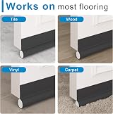 HIZH Draft Excluder for Doors 37 inch One Sided Under Door Draft Stopper view 7