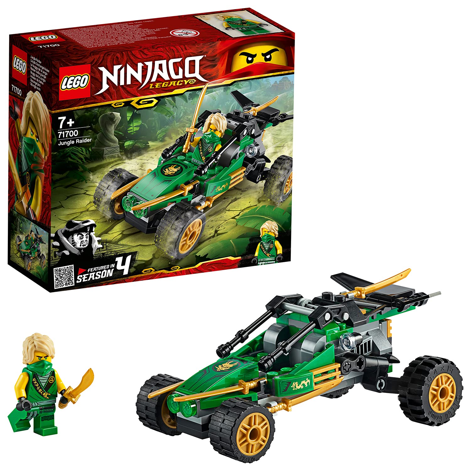 LEGO 71700 NINJAGO Legacy Lloyds Dschungelräuber Auto mit Minifigur Lloyd, Turnier der Elemente Bauset