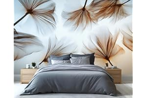 DUPIELU Floral Wallpaper, Abstract Flowers Mural, Modern Minimalist Mural Wallpaper for Living Room Bedroom Decor Murals - 59