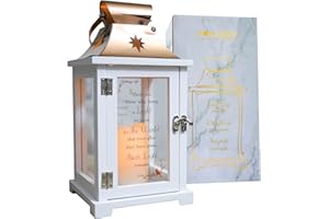 HOMAZING Memorial Lantern - Thoughtful Bereavement Gift for Loss of Loved One, Sympathy and Remembrance for Mother Father - Funeral Gift - There're Some Who Bring a Light