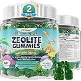 Zeolite Detox for kids & Adult-Sugar Free Zeolite Detox Gummies with Spirulina, Chlorella, Milk Thistle, Magnesium Glycinate, Calcium Citrate for Energy, Focus, Digestive, Immune, Antioxidant - 120Cts