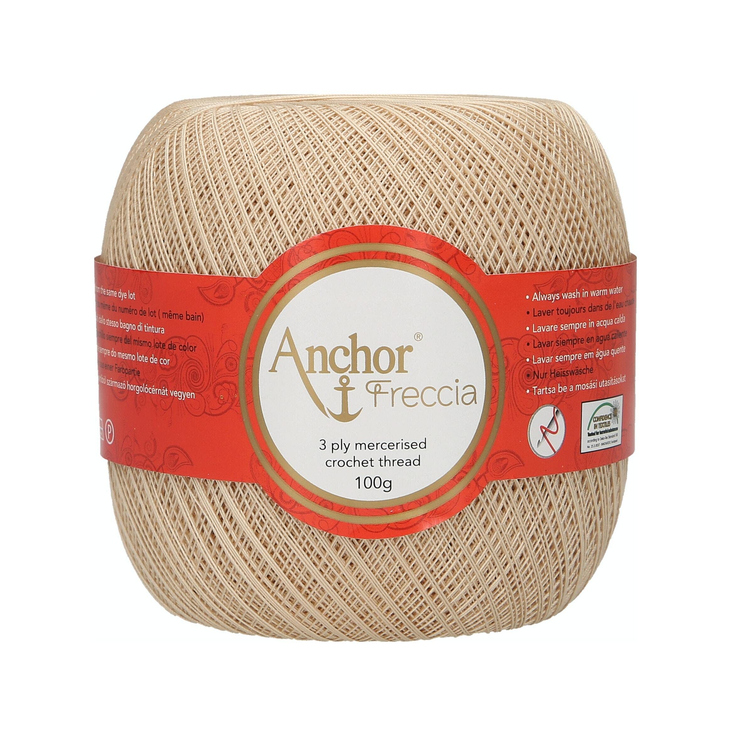 Anchor 4770025-00286 Crochet Yarn, 100% Cotton, 286, Thickness 25, 163 g