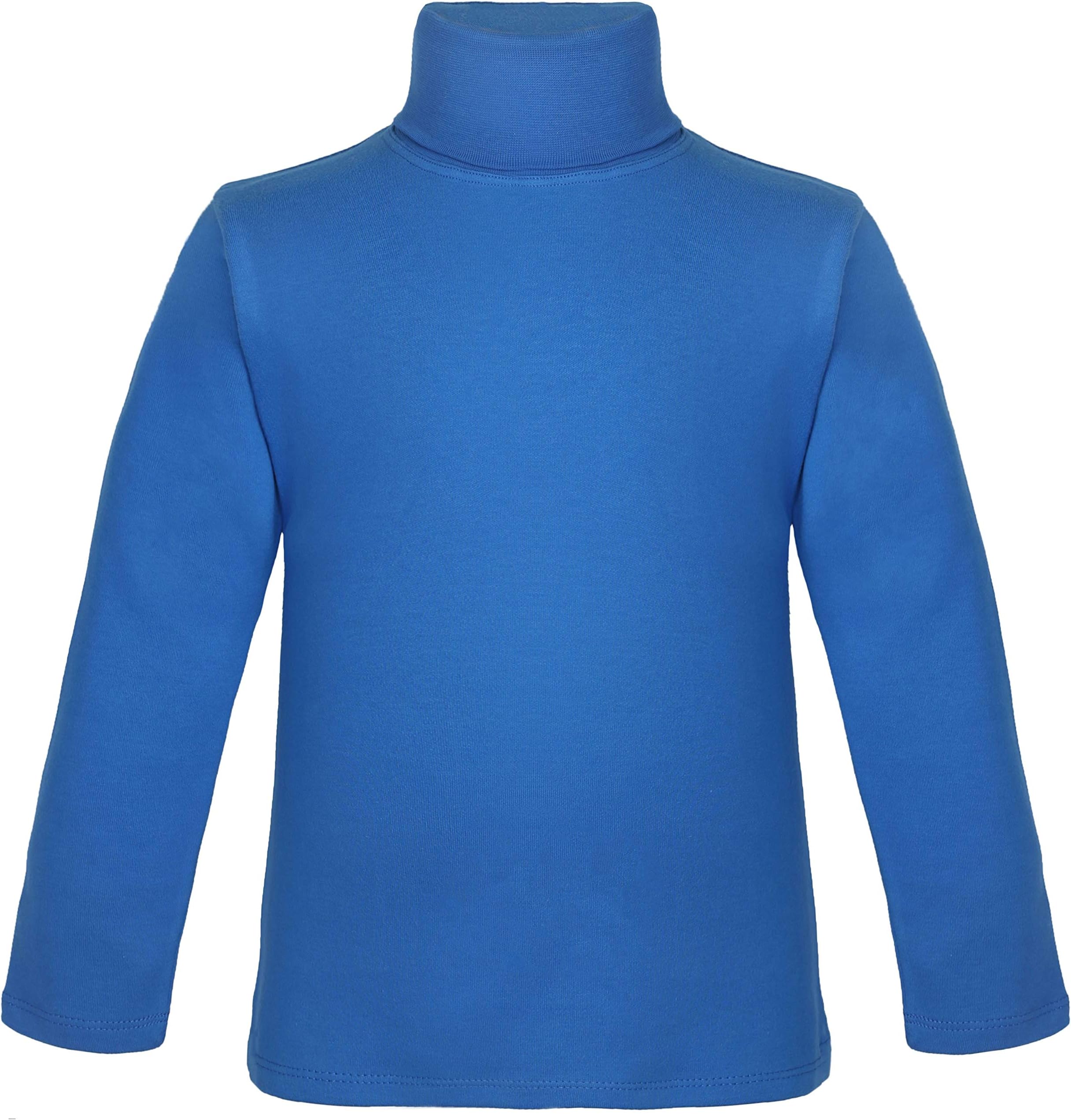 Lovetti Girls' Basic Long Sleeve Turtleneck 100% Cotton T-Shirt