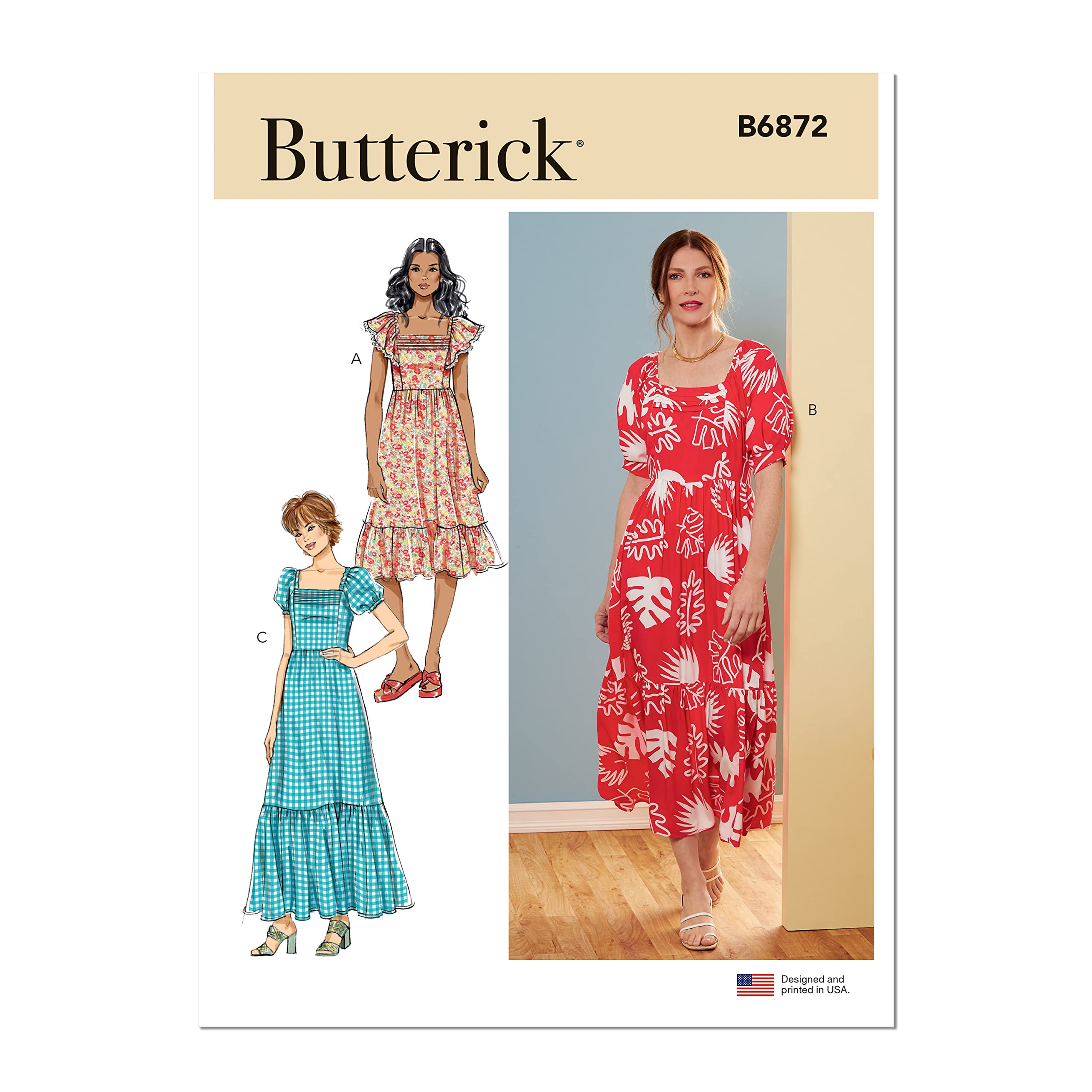 Butterick B6872F5 Misses Dress F5 (16-18-20-22-24)
