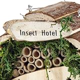 Pet Ting Wooden Insect & Bee Hotel Natural Wood Garden Decoration view 4