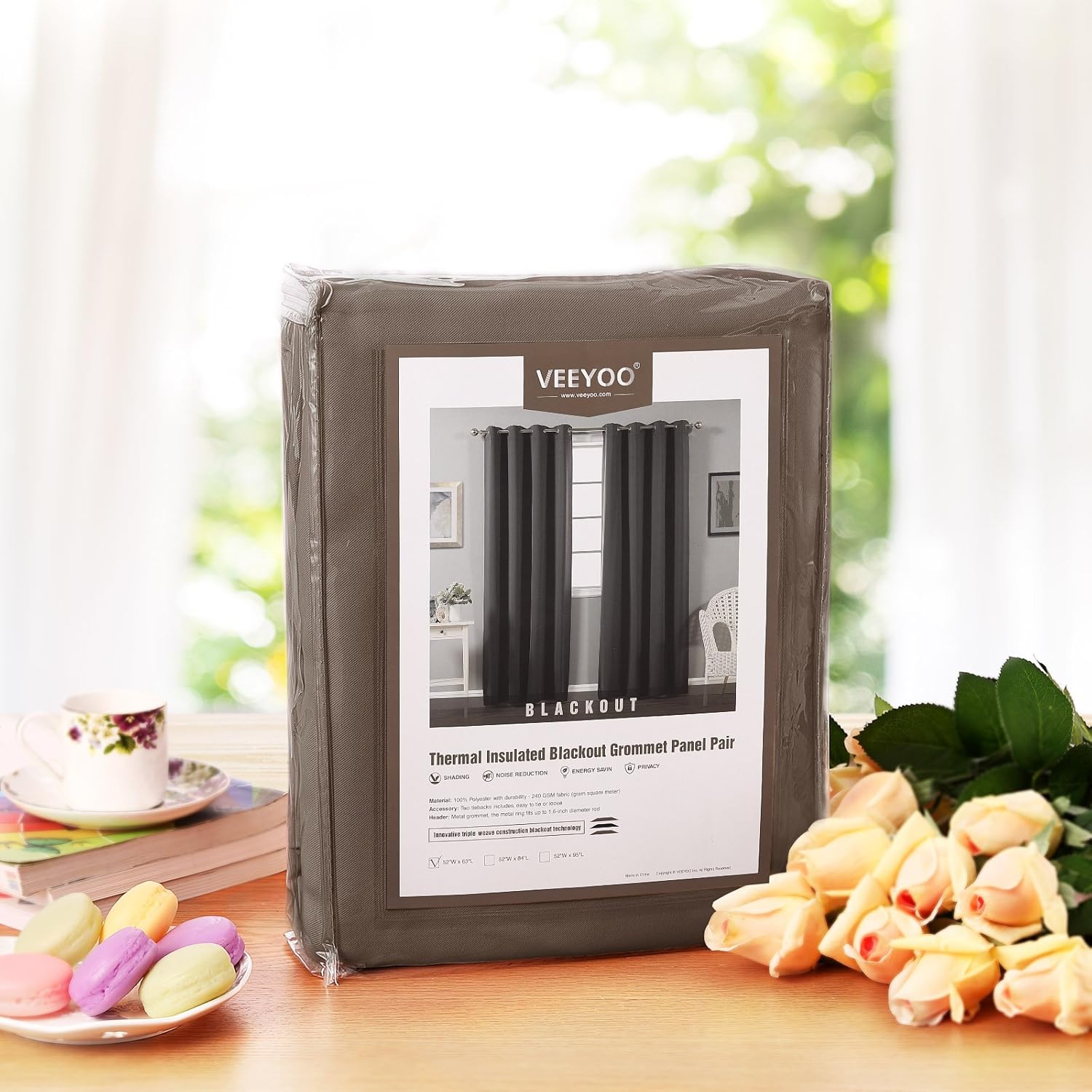 Curtains Drapes Veeyoo Blackout Curtains 2 Panels Insulated Thermal Grommet Window Curtains And Drapes For Living Room Darkening Curtains 63 Inch Length Teal Curtains For Kitchen Home Postindustrialcom