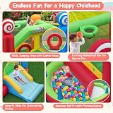 Maxmass Inflatable Bouncy House Kids Castle Slide Ball Pit Basketball Hoop 680W view 2
