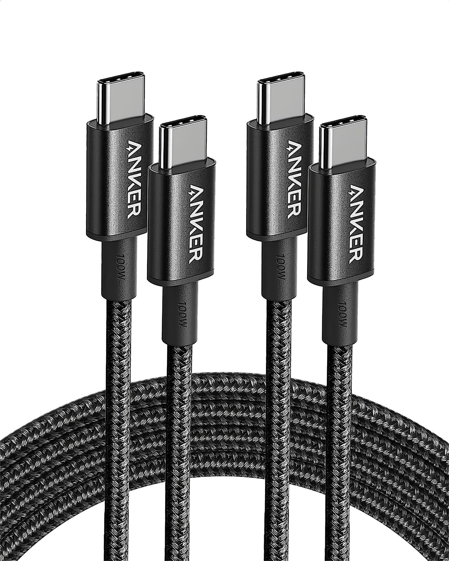 Anker USB C Kabel, [2 Stück 1,8m] Schnellladekabel USB C auf USB C Kabel, PD 3.0 USB C Ladekabel für iPhone 17 Pro Max/16/15 Serie, Samsung Galaxy S25/S24, MacBook Pro/Air, iPad Pro/Air