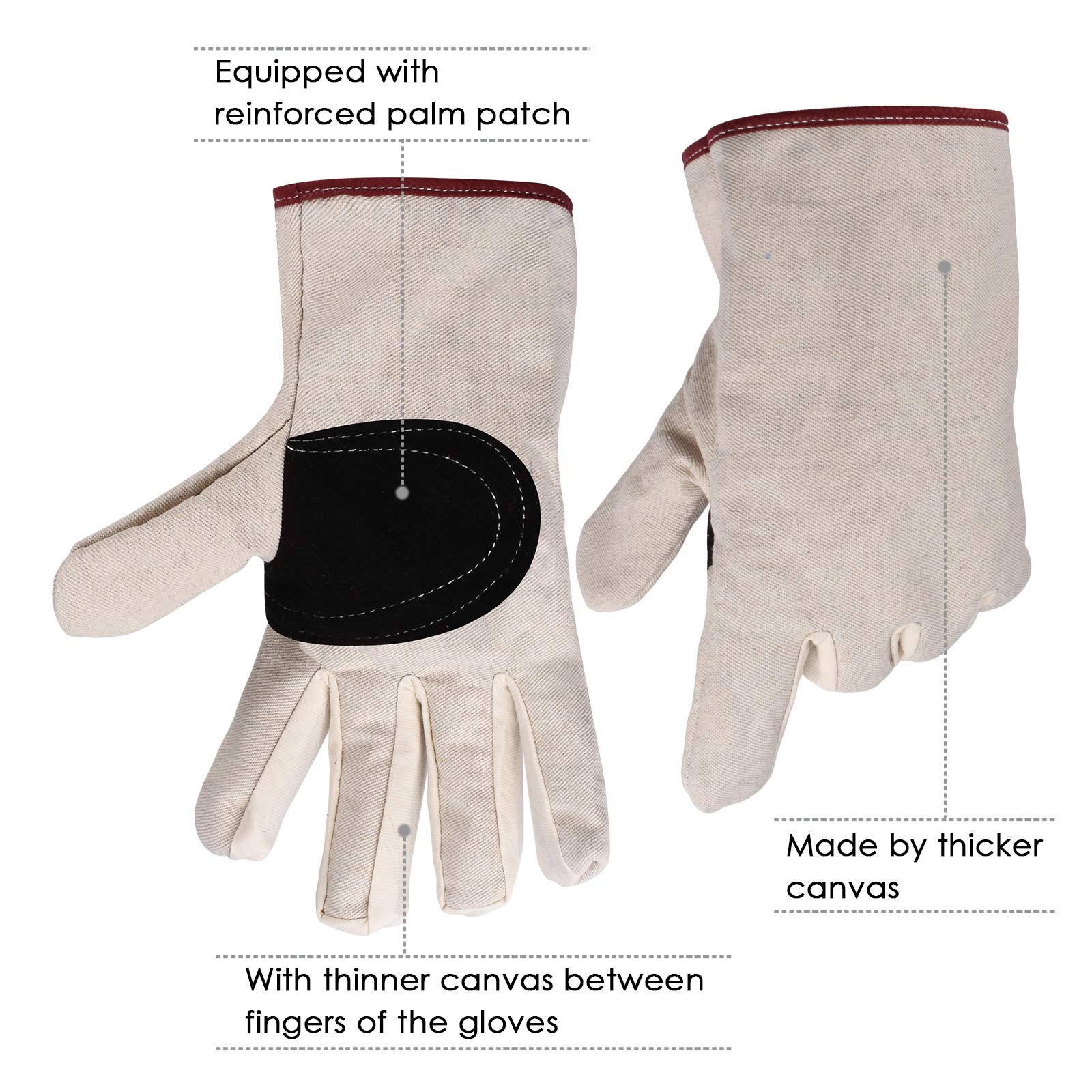 KORAM Bypass Pruning Shears Heavy Duty Hand Pruner with Garden Gloves - Ergonomic Handles Stainless, Steel Blades Garden Shears for Branch, Hedge, Shrub & Bush