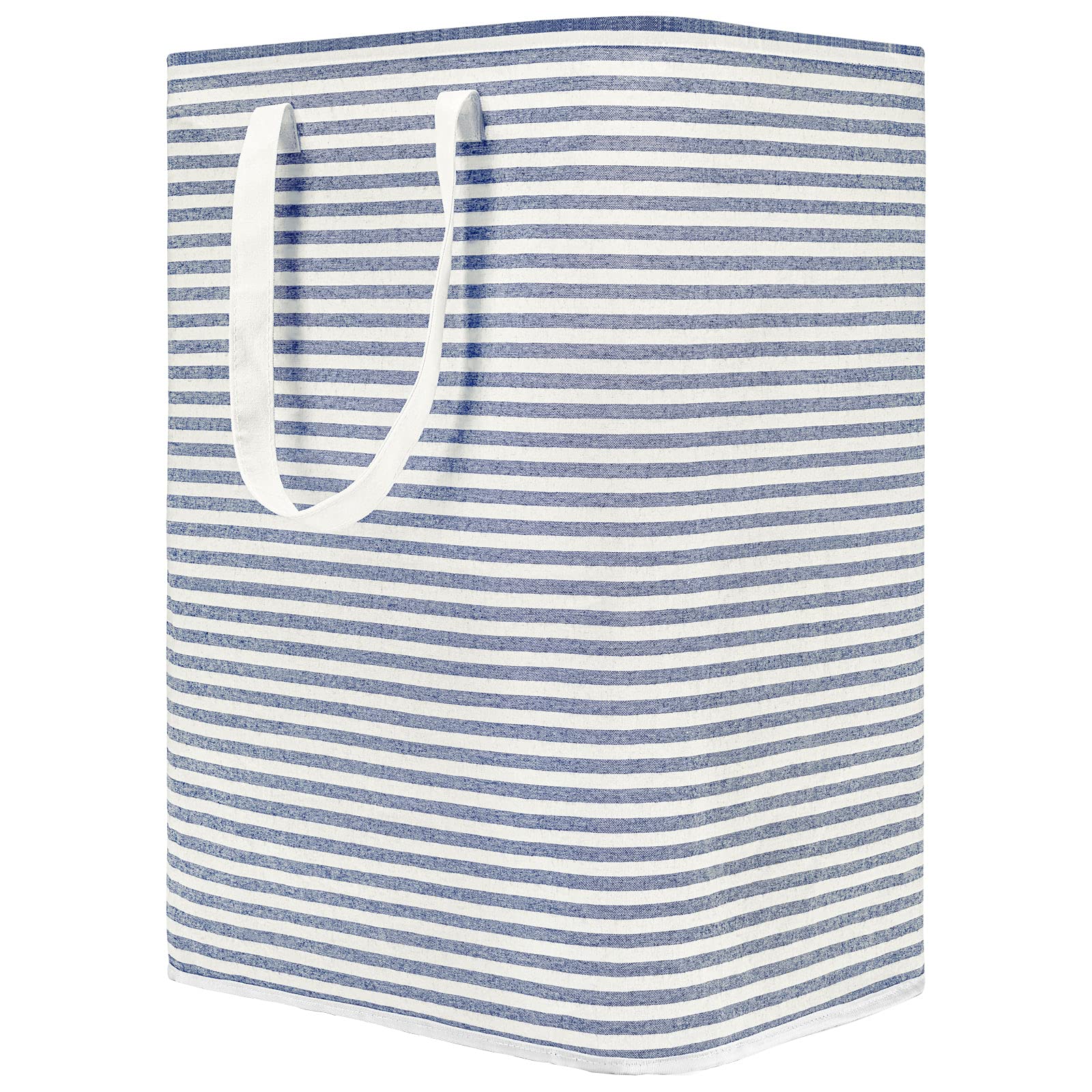 DOKEHOM 80L Freestanding Laundry Hamper with Handle, Collapsible Large Cotton Storage Basket for Clothes (Blue) — image 1