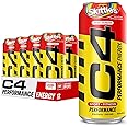 Cellucor C4 Performance Energy Drink | SKITTLES | Zero Sugar Carbonated Preworkout Energy | 200mg Caffeine with Beta Alanine | 16 Fl Oz (12 Pack)
