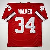 Facsimile Autographed Herschel Walker Georgia Red Reprint Laser Auto College Football Jersey Size Men's XL
