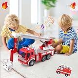 GizmoVine Fire Engine Toy Large Fire Truck with Lights Sounds Rescue Ladder view 7