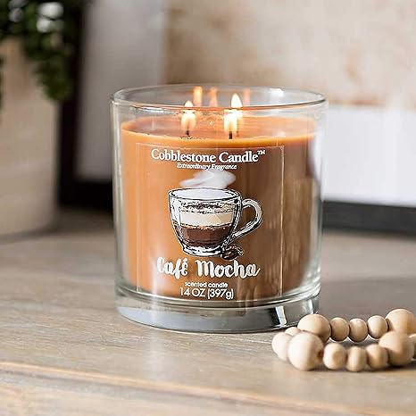 Amazon Com Cobblestone Candle Triple Wick 14 Oz Jar Candle