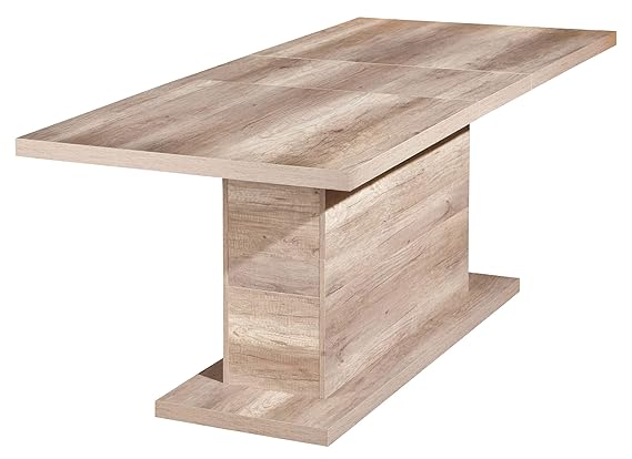 H24living Esstisch Ausziehtisch 160-200 cm Esszimmertisch Säulentisch