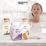 BRUBAKER Bath Salt Set 3x400g Lily Vanilla Lavender Natural Extracts Wellness view 4