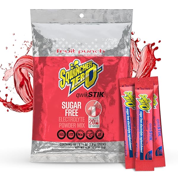 SQWINCHER ZERO QWIK STIK, FRUIT PUNCH, SUGAR FREE,...